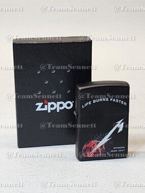 Metallica Zippo Black Lighter / Life Burns Faster / Sphere Vegas 2026 / 27